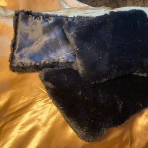 Faux Fur Black Stole